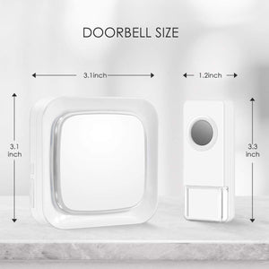 Electric door bells, Wireless Doorbell 2 Waterproof Transmitters and 4 Plug-in Receivers | Coolqiya