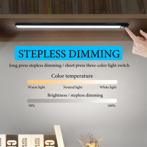 Closet Light, Led Under Cabinet Lighting, 50-LED Rechargeable Motion Sensor Closet Light Under Cabinet Magnet Wireless Stick-Anywhere Night Light Bar for Wardrobe, Stairs, Kitchen (30cm Black 1pc)