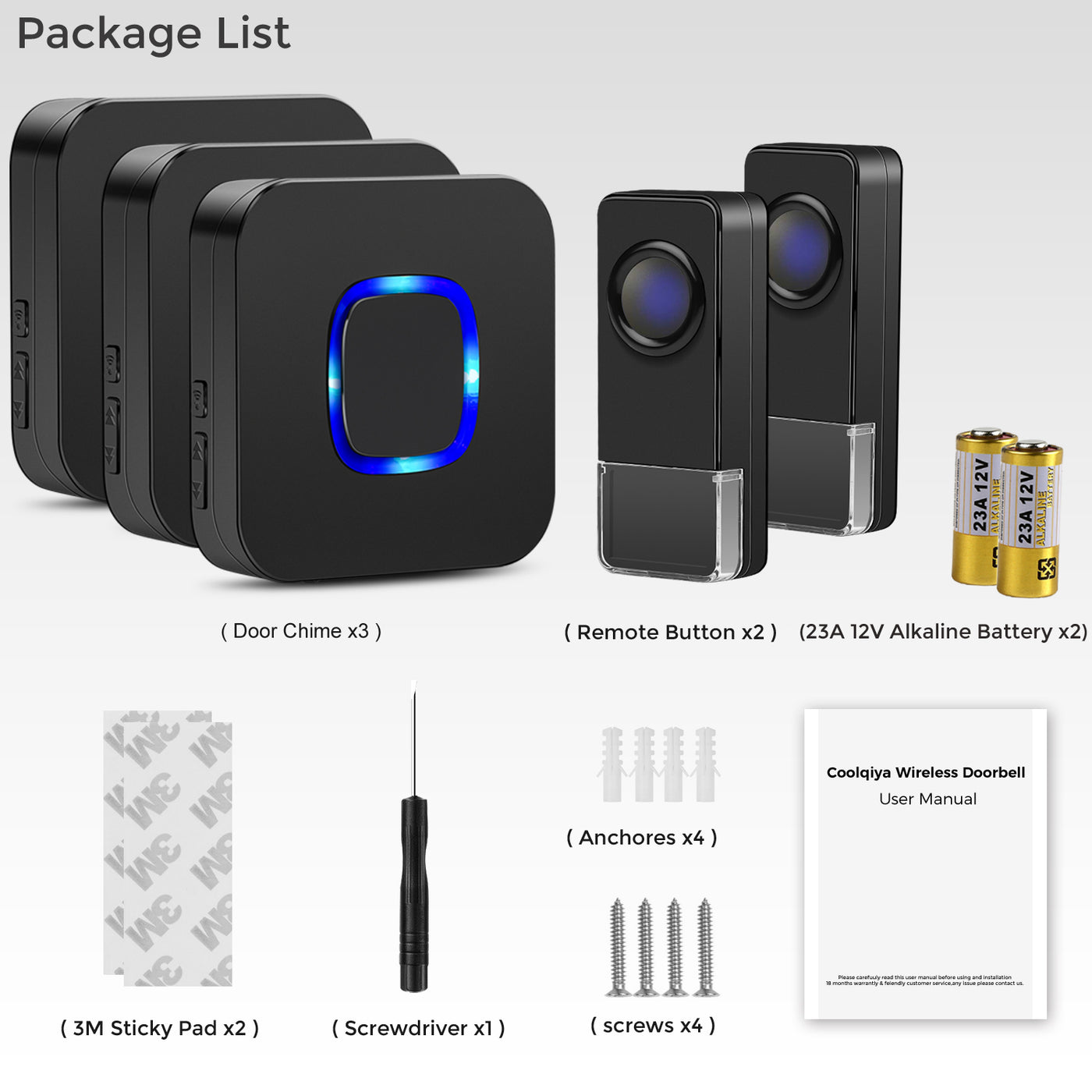 Coolqiya 3-Receiver Kit