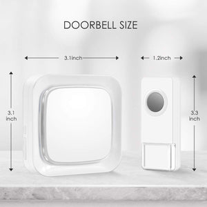 Electric door bells, Wireless Doorbell 2 Waterproof Transmitters and 4 Plug-in Receivers | Coolqiya